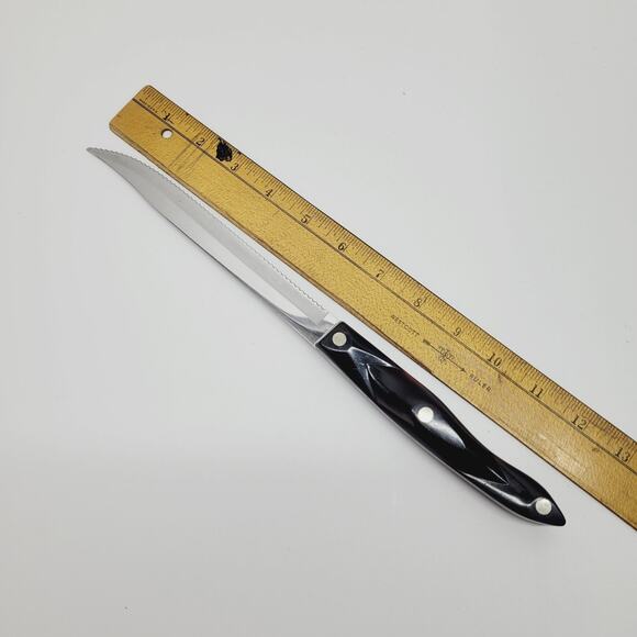 CUTCO #1729 DD Coffee Brown Handle Serrated Knife Carver 6.75” Blade - Picture 6 of 9